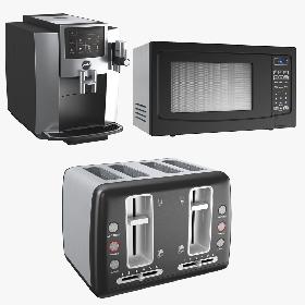 Three Kitchen Appliances 3D model
